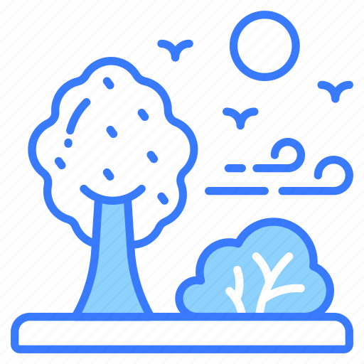 Forest, trees, garden, sun, nature, weather, scenery icon - Download on Iconfinder