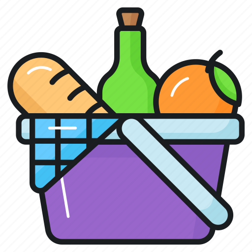 Fruit, basket, orange, beverage, food, hamper, grocery icon - Download on Iconfinder