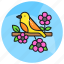 bird, sparrow, creature, flower, specie, passeridae, branch 