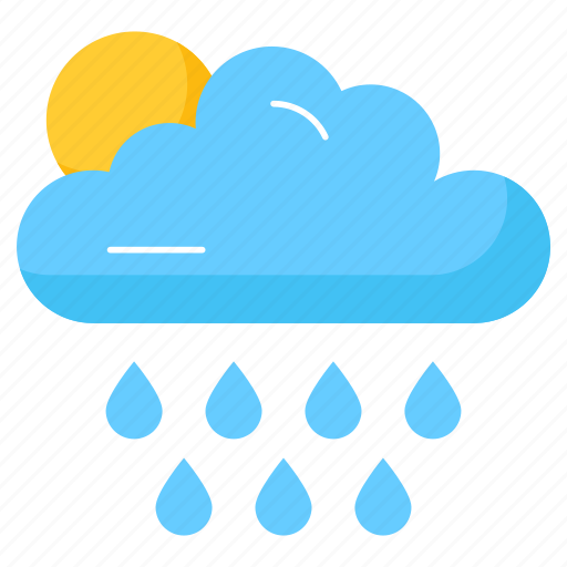 Rain, rainy, weather, cloud, sun, drops, drizzle icon - Download on Iconfinder