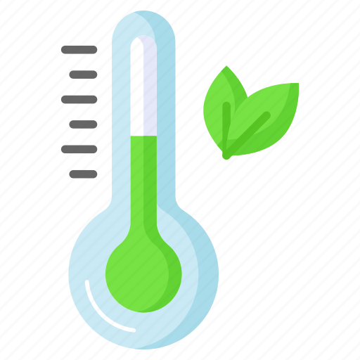 Temperature, thermometer, leaves, environment, ecology, climate, thermostat icon - Download on Iconfinder