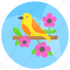 bird, sparrow, creature, flower, specie, passeridae, branch 