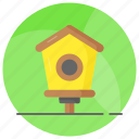 birdhouse, nesting, box, home, house, bird, aviary, architecture