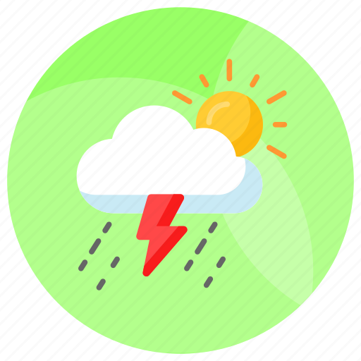 Thunderstorm, shower, rainfall, bolt, storm, rain, cloud icon - Download on Iconfinder