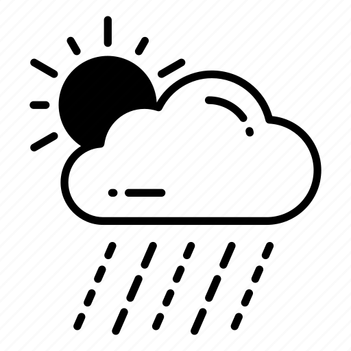 Rain, rainy, weather, cloud, sun, drops, drizzle icon - Download on Iconfinder
