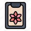 clip, clipboard, flower, spring 