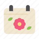 calendar, date, flower, spring