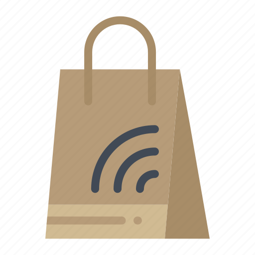 Bag, handbag, shopping, wifi icon - Download on Iconfinder