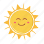 sun, cute sun, face, nature, summer, expression, emotion, emoticon, spring 