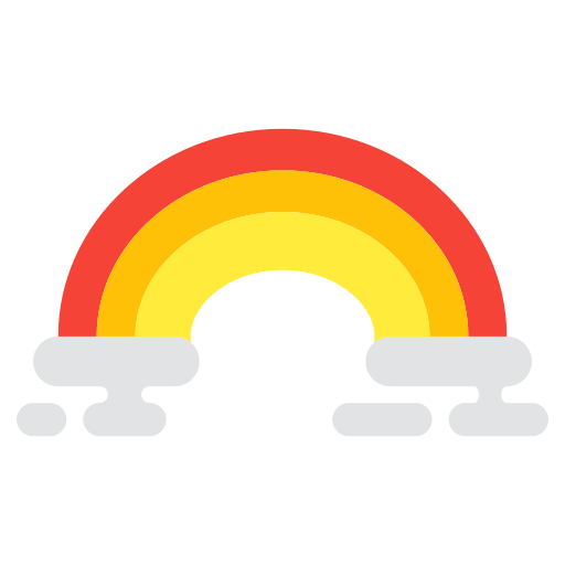 Cloud, colorful, rain, rainbow, spring, sun icon - Free download