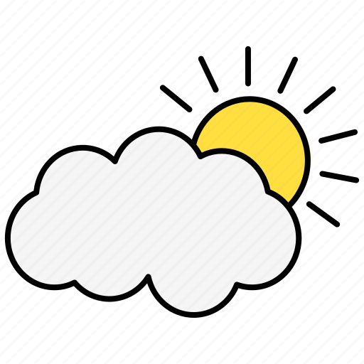Cloudy, weather, cloud, sun icon - Download on Iconfinder