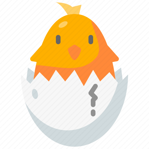 Chick, chicken, egg, bird, shell, animals icon - Download on Iconfinder