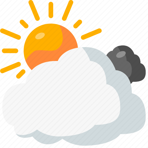 Cloudy, sun, sunny, meteorology, weather, cloud, nature icon - Download on Iconfinder