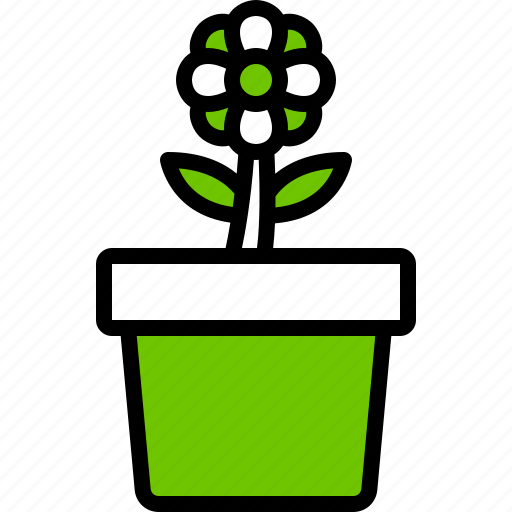 House, plants, botanical, sunflower, gardening, flower, pot icon - Download on Iconfinder