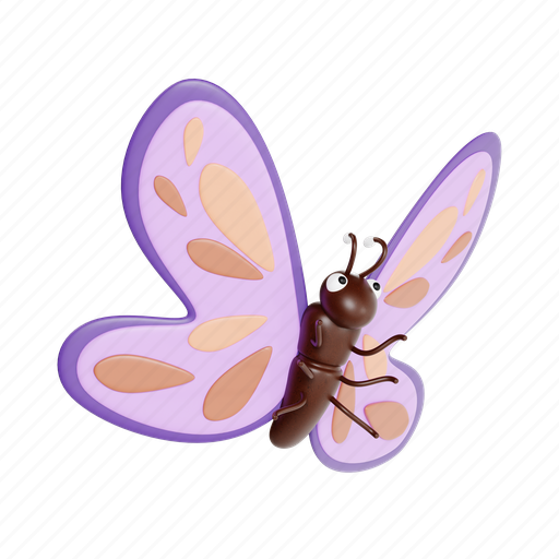 Butterfly, spring, beauty, beautiful, art, insect 3D illustration - Download on Iconfinder