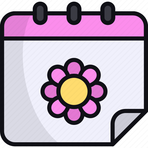 Calendar, season, month, date, spring, flower icon - Download on Iconfinder