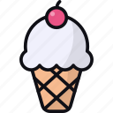 ice cream, gelato, dessert, food, sweet, cone