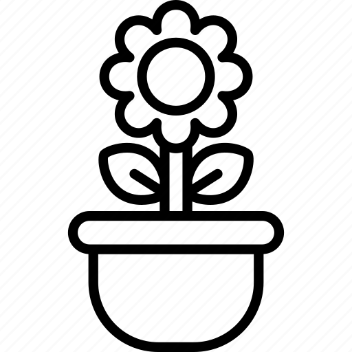 Flower pot, decoration, garden, floral, plant pot icon - Download on Iconfinder