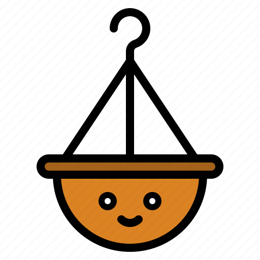 Flower pot, hanging, pot, spring icon - Download on Iconfinder