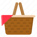 basket, container, picnic, spring