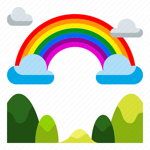 Colourful, rainbow, sky, spring, weather icon - Download on Iconfinder