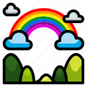 colourful, rainbow, sky, spring, weather