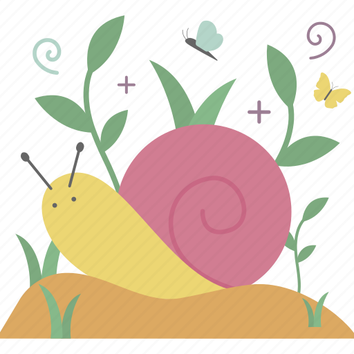 Sticker, spring, insect, butterfly, leaf, nature, slug icon - Download on Iconfinder