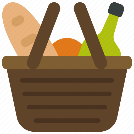 Picnic, basket, spring, food, date icon - Download on Iconfinder