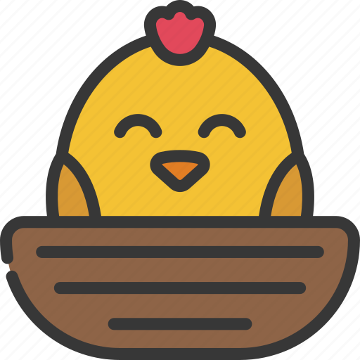 Chick, nest, spring, animal, bird, chicken icon - Download on Iconfinder