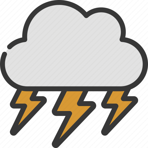 Thunder, cloud, spring, lightening, bolt, clouds icon - Download on Iconfinder