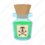 bottle, cartoon, danger, liquid, poison, skull, toxic 