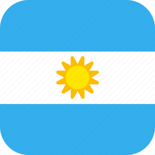 Argentina, flag, country, square, rounded, ar, argentinian icon - Download on Iconfinder
