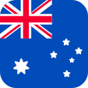 australia, australian, flag, country, square, rounded, minimal, stylized