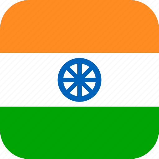 India, indian, flag, country, square, rounded, language icon - Download on Iconfinder