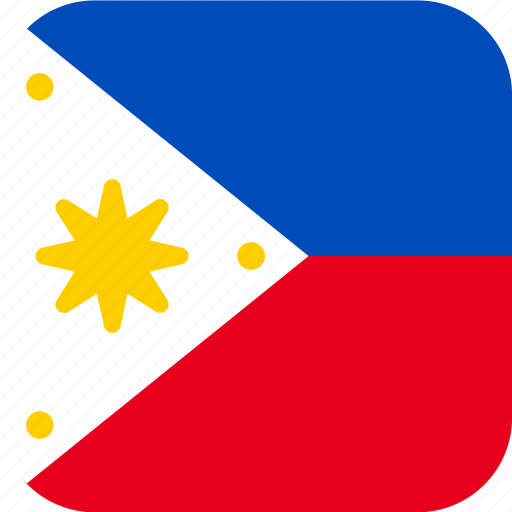 Philippines, flag, country, square, rounded, language, minimal icon - Download on Iconfinder