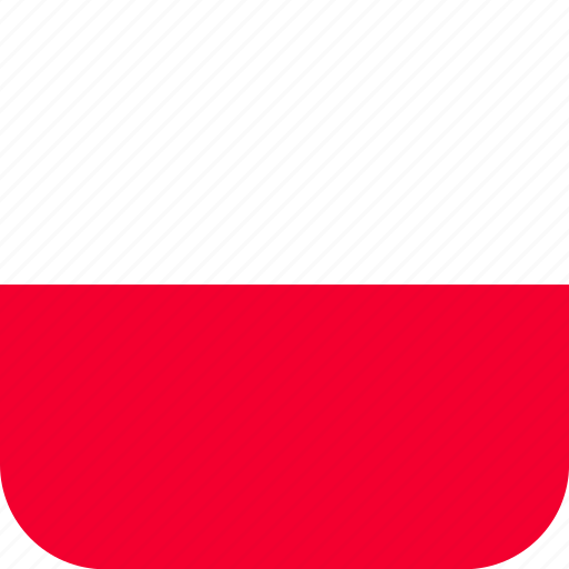 Poland, flag, country, square, rounded, language, polish icon - Download on Iconfinder