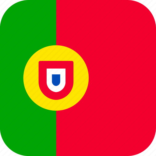 Portugal, portuguese, flag, country, square, rounded, language icon - Download on Iconfinder