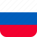 russia, russian, flag, country, square, rounded, language, nation