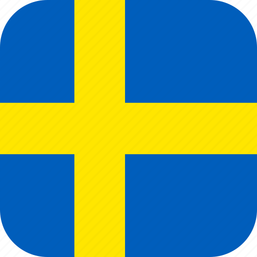 Sweden, swedish, flag, country, square, rounded, language icon - Download on Iconfinder