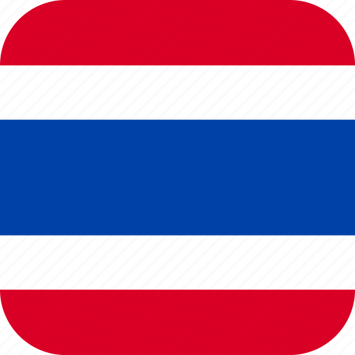 Thailand, thai, flag, country, square, rounded, language icon - Download on Iconfinder