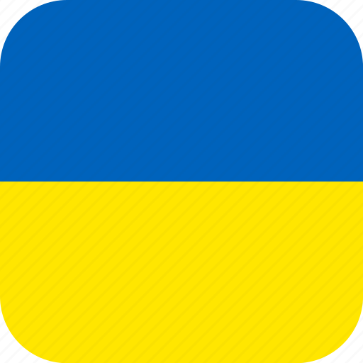 Ukraine, ua, ukrainian, flag, country, square, rounded icon - Download on Iconfinder