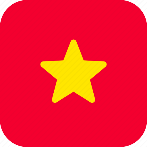Vietnam, vietnamese, vt, flag, country, square, rounded icon - Download on Iconfinder
