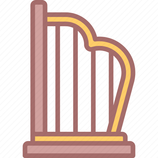Harp, music, orchestra, string, instrument icon - Download on Iconfinder