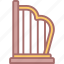 harp, music, orchestra, string, instrument 