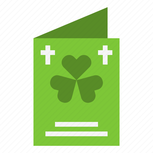 Card, clover, fold, greeting, invitation, irish, st. patrick icon - Download on Iconfinder