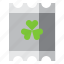 clover, day, leaf, luck, patrick, shamrock, st. patrick&#x27;s, ticket 