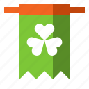 banner, clover, flag, green, luck, st. patrick