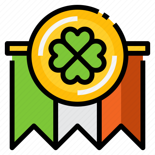 Clover, gold, luck, medal, st. patrick, winner icon - Download on Iconfinder