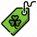 clover, discount, green, price, st.patrick, tag