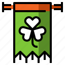 banner, clover, flag, green, luck, st. patrick